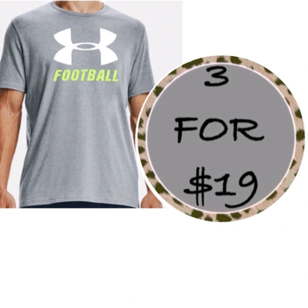 3/$19 Under Armour Football crew neck short sleeve T-shirt